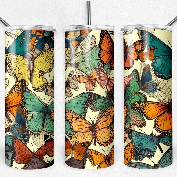 handmade Other - Butterfly Metal Insulated Tumbler